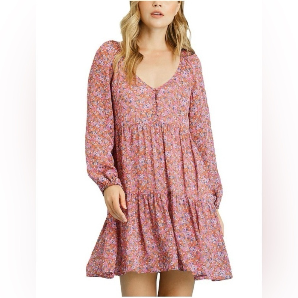 NWT Sanctuary New Crush Babydoll Dress Meadow Ditsy Size Medium